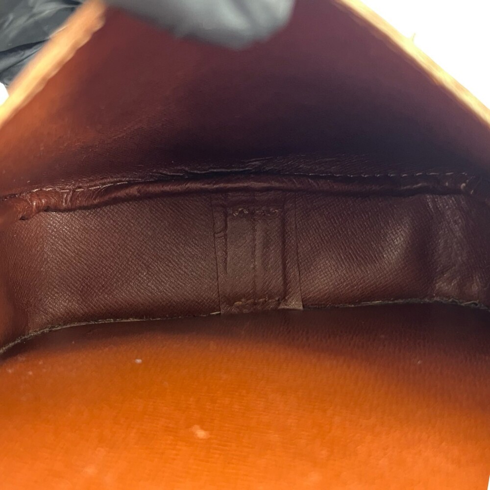 LOUIS VUITTON Authentic Brown Monogram Leather Pochette Shoulder Bag - Picture 9 of 9